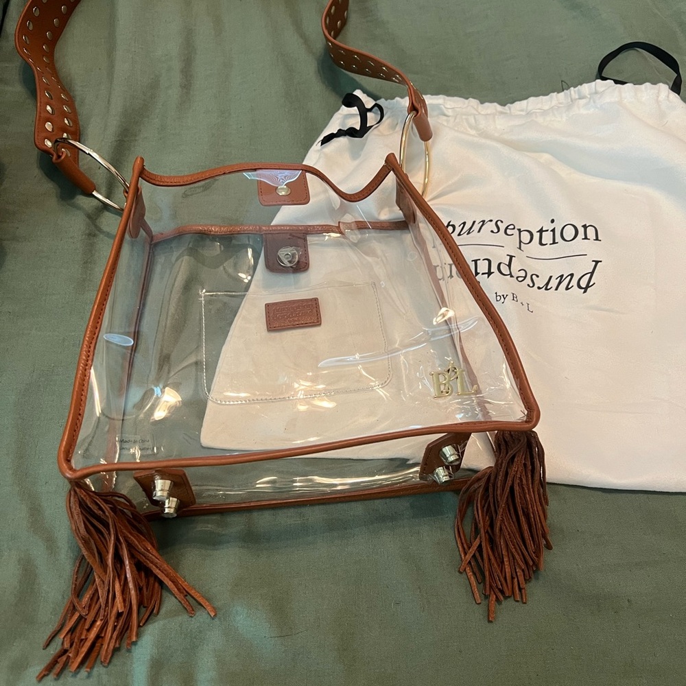 Purseption clear handbag NWT- Perfect for Gameday or concerts